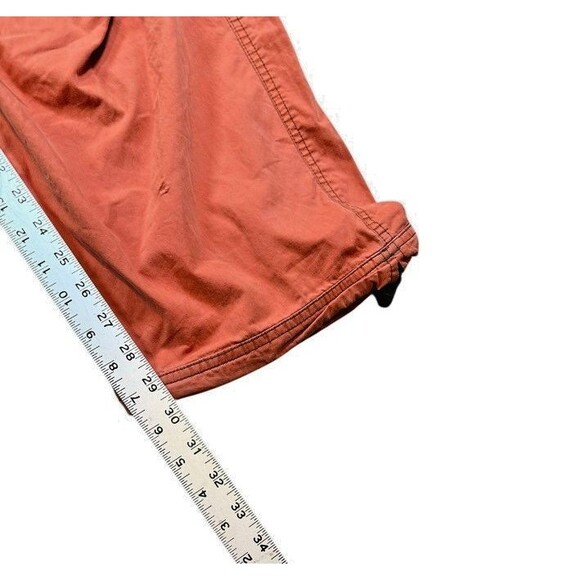Vintage 00's Y2K Baggy Abercrombie & Fitch Orange Paratrooper Cargo Pants Large - Picture 9 of 10